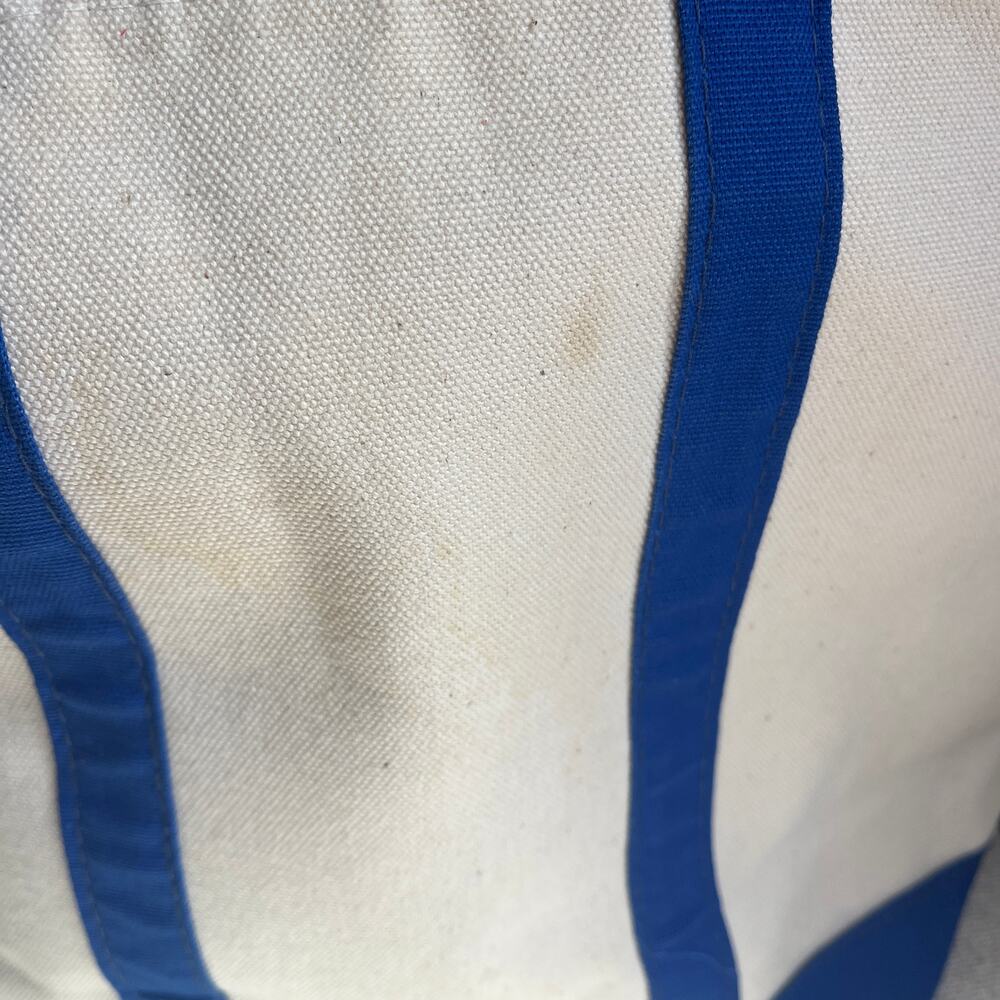 Bloomingdale’s Bloomie’s Canvas Tote Blue Trim Medium Shopper Bag Vintage Style - Picture 6 of 7